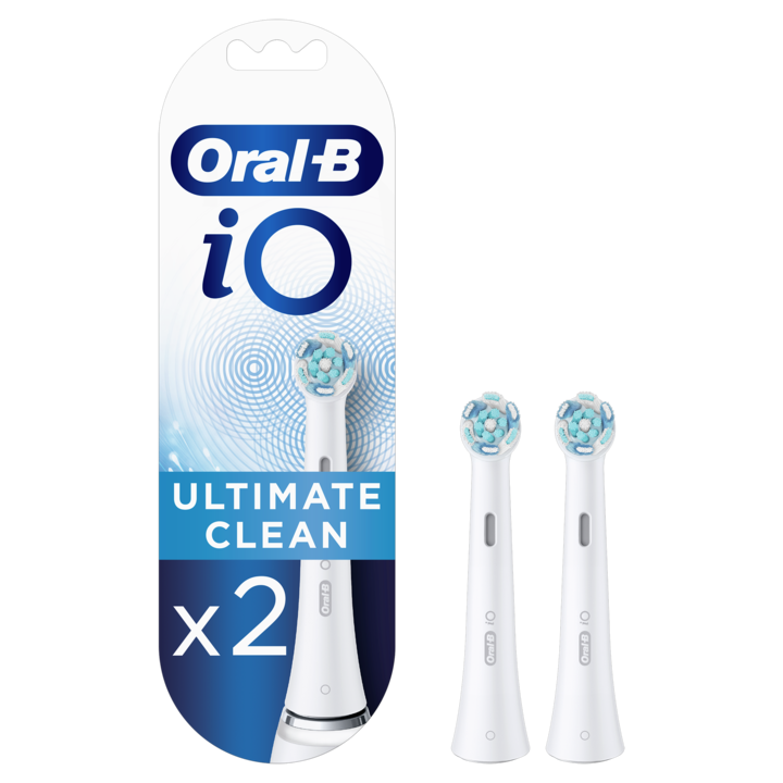Резерви за електрическа четка за зъби Oral-B iO Ultimate Clean, Съвместими само със серия iO, 2 броя, Бял