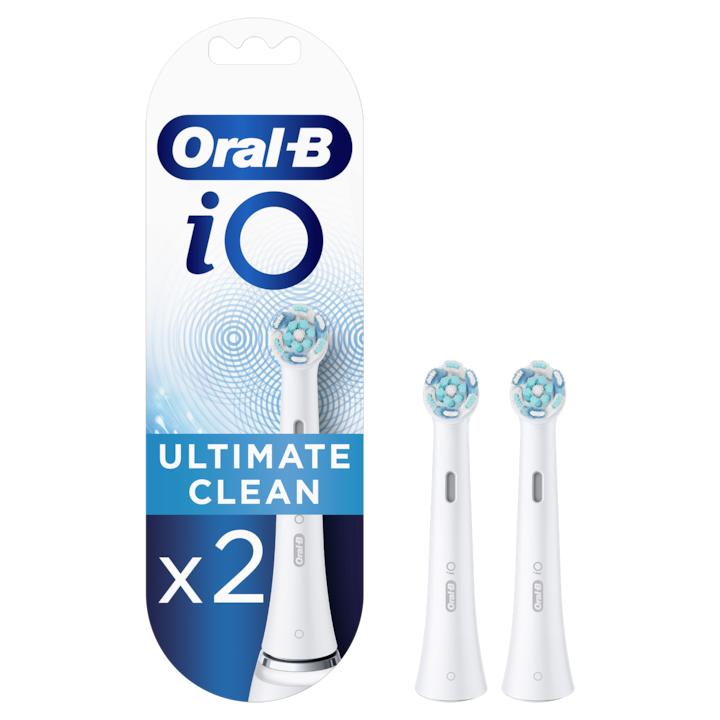 Oral-B iO Ultimate Clean elektromos fogkefe fej, csak iO sorozattal kompatibilis, 2 db, fehér