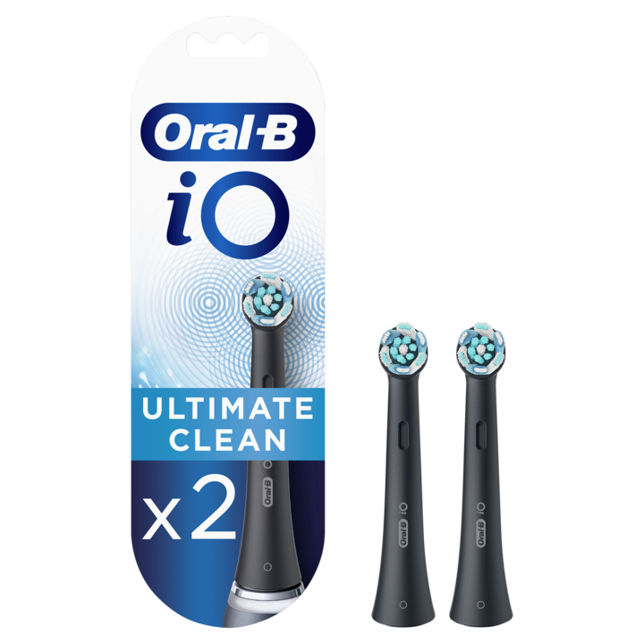 Rezerve periuta de dinti electrica Oral-B iO Ultimate Clean, compatibile doar cu seria iO, 2 buc, Negru