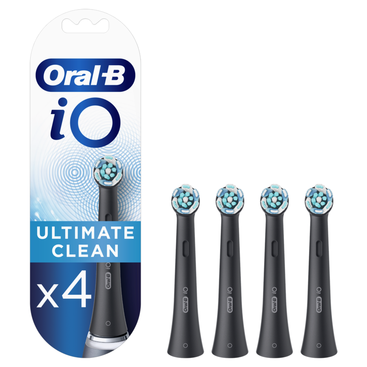 Rezerve periuta de dinti electrica Oral-B iO Ultimate Clean, compatibile doar cu seria iO, 4 buc, Negru