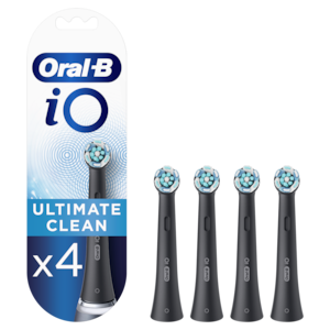 Rezerve periuta de dinti electrica Oral-B iO Ultimate Clean, compatibile doar cu seria iO, 4 buc, Negru