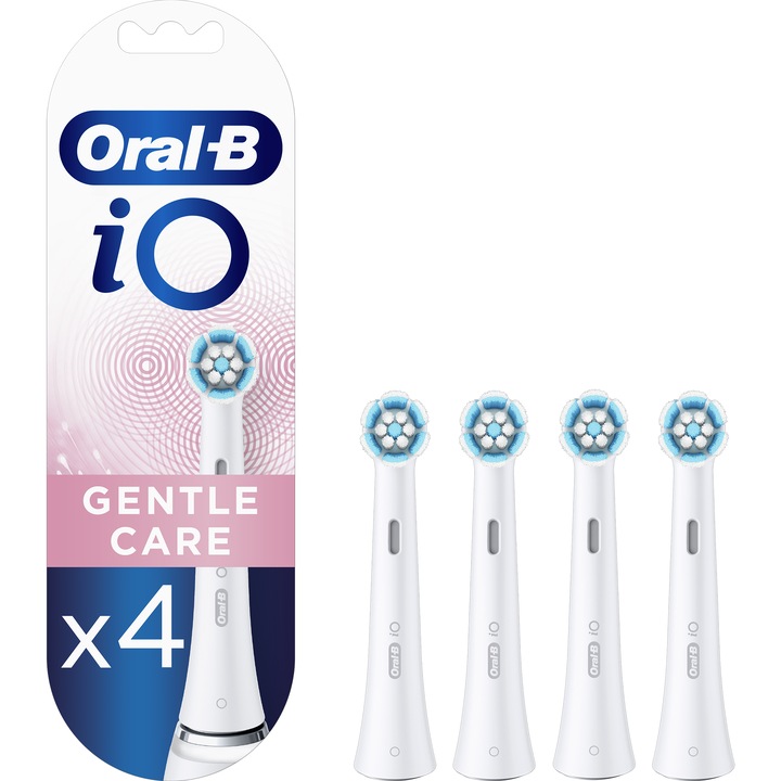 Rezerve periuta de dinti electrica Oral-B iO Gentle Care, compatibile doar cu seria iO, 4 buc