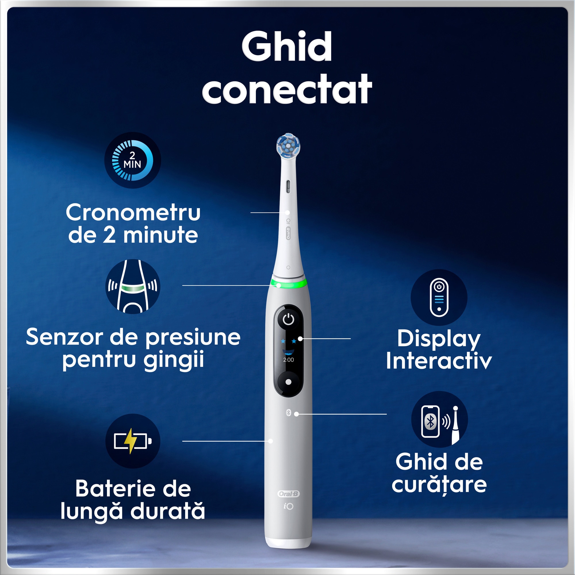 Periuta de dinti electrica Oral-B iO6 cu tehnologie magnetica si Periuta de dinti electrica Oral-B iO6 cu tehnologie magnetica si