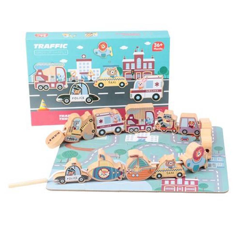 Joc Montessori de snuruit, Vehicule de transport, 12 piese, WD9539 RCO®