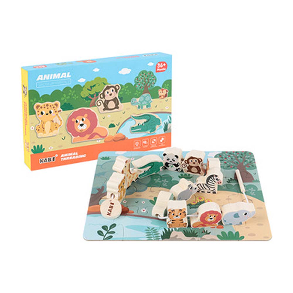 Joc Montessori de snuruit, Animalute salbatice, 12 piese, WD9540 RCO®