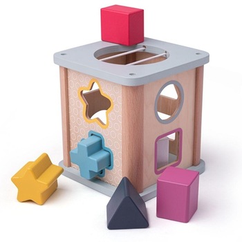 Joc BigJigs Toys Sortare - Cubul magic Joc BigJigs Toys Sortare - Cubul magic