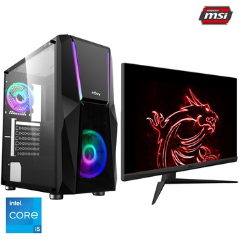 Sistem Desktop PC Gaming Serioux Powered by MSI cu procesor Intel® Core™ i5-11400F pana la 4.40GHz, 16GB DDR4, 1TB SSD, GeForce® RTX 3070 8GB GDDR6, Windows 10 Home, Monitor MSI G273QF 27 Sistem Desktop PC Gaming Serioux Powered by MSI cu procesor Intel® Core™ i5-11400F pana la 4.40GHz, 16GB DDR4, 1TB SSD, GeForce® RTX 3070 8GB GDDR6, Windows 10 Home, Monitor MSI G273QF 27
