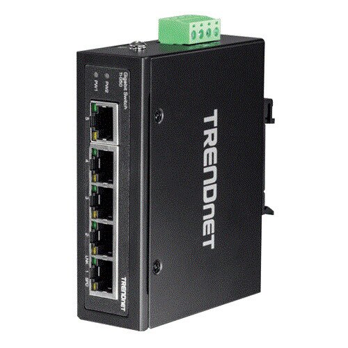Switch industrial 5 porturi Gigabit DIN-Rail - TRENDnet TI-G50