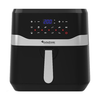 Friteuza profesionala cu aer cald TurboTronic TT-AF7D, 1800W, 7,5 litri, termostat reglabil 50 - 200°, temporizator, fara ulei,negru Friteuza profesionala cu aer cald TurboTronic TT-AF7D, 1800W, 7,5 litri, termostat reglabil 50 - 200°, temporizator, fara ulei,negru