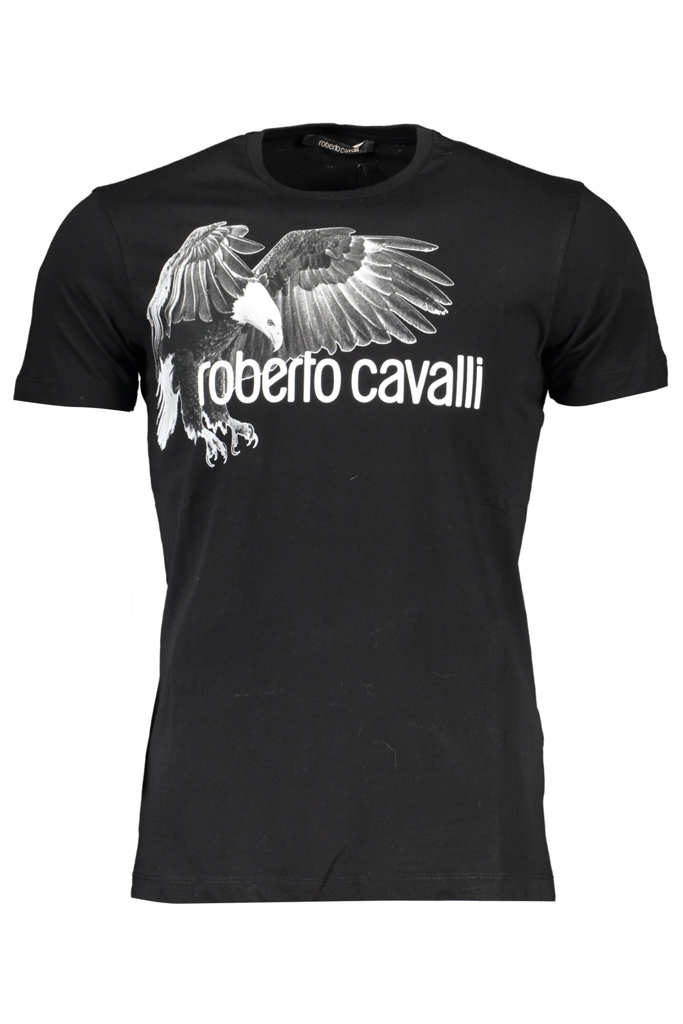 Tricou Barbati, ROBERTO CAVALLI, 9101881, Logo, Negru, L INTL