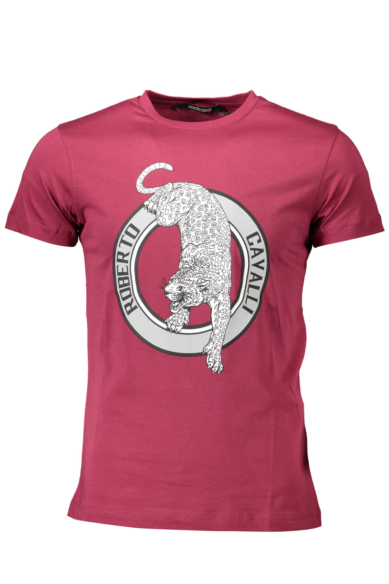 Tricou Barbati, ROBERTO CAVALLI, 9101925, Logo, Rosu, Rosu, S