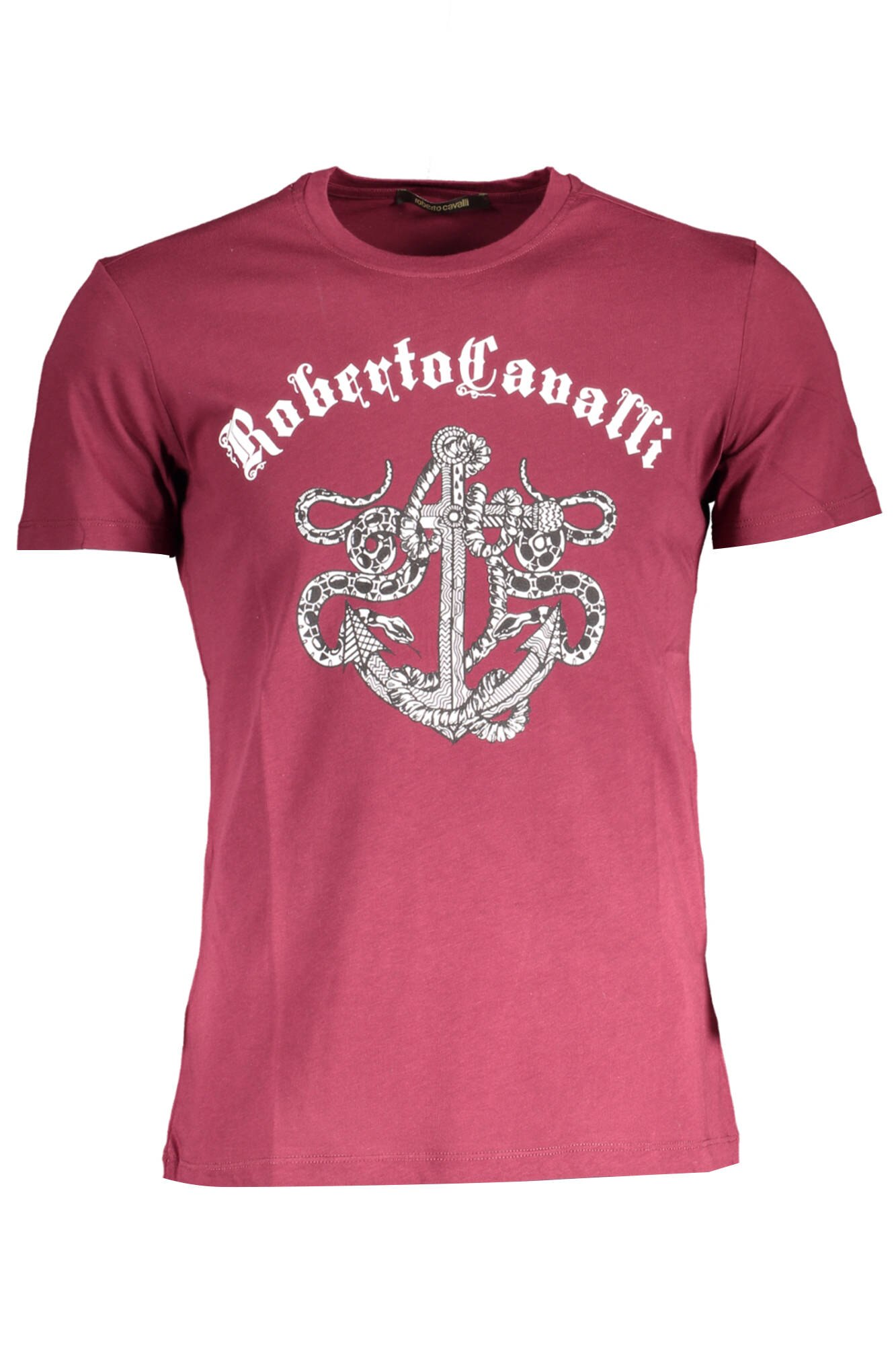 Tricou Barbati, ROBERTO CAVALLI, 9101533, Logo, Rosu, Rosu, XL