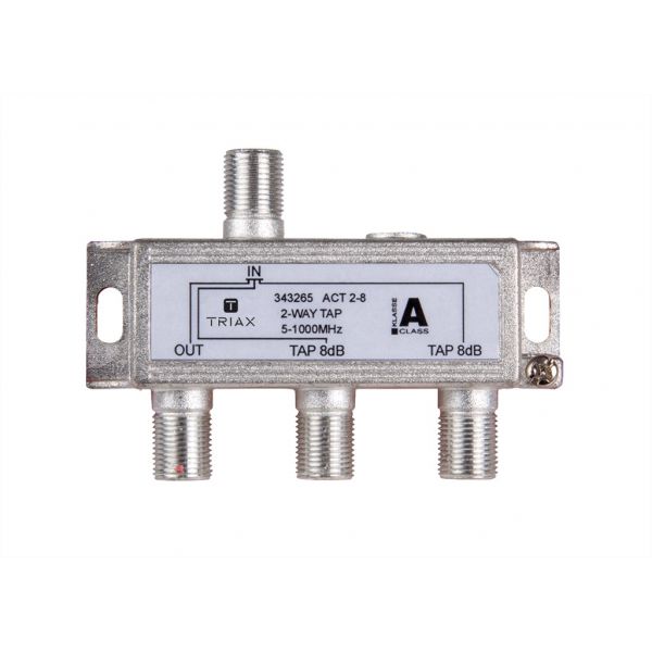 Splitter 2 iesiri TAP 8dB, 5-1000 MHz, Triax, seria GOLD - ACT 2-8