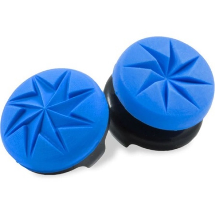 KontrolFreek, Performance EDGE Joystick emelő gomb, 2 db, szilikon sapka, PS5 / PS4 kontrollerhez, pontosság és kényelem növelése, kék