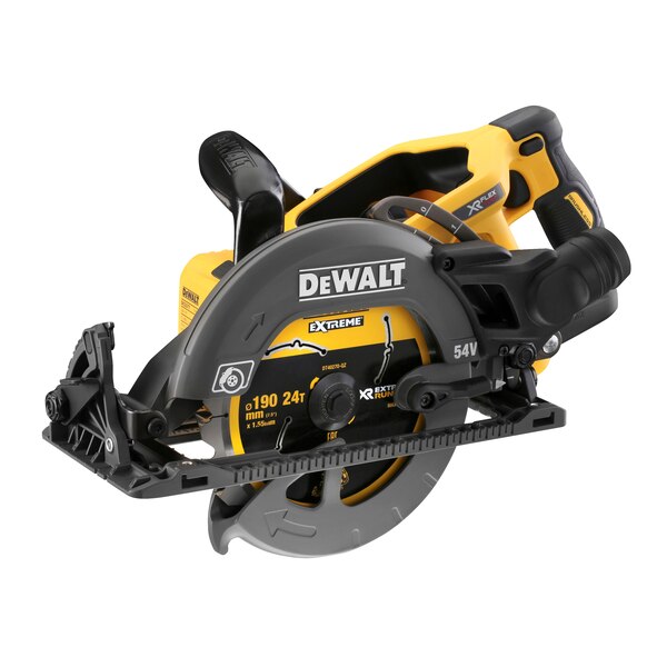 Ferastrau circular Dewalt FLEXVOLT DCS577N-XJ, 190mm, fara fir, Galben/Negru