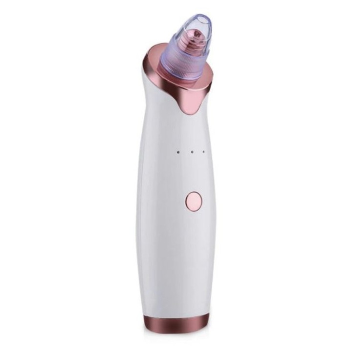 Aparat cu vacuum pentru puncte negre Selling Depot ® 5 capete interschimbabile, acumulator reincarcabil, 3 trepte de viteza, alb