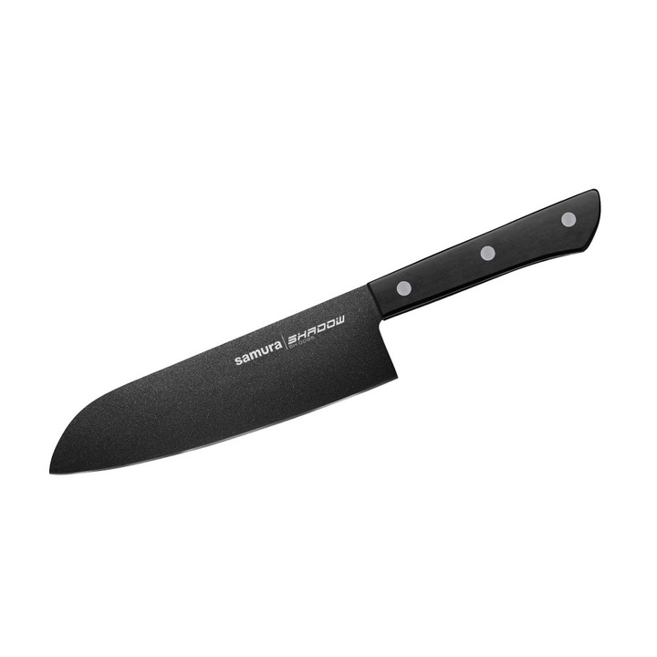 Cutit santoku, Samura Shadow, HRC 59, otel japonez lama 17,5 cm
