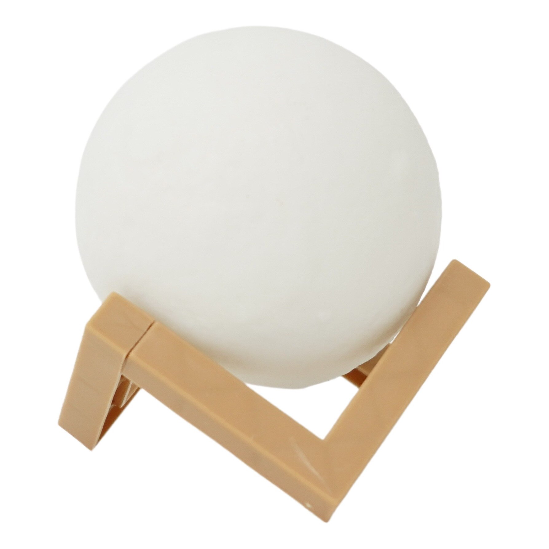 Lampa de veghe luna 3D Moon Light, lumina LED alb cald, alimentare baterii, fara acumulator, stand din plastic inclus, 12 cm, Flippy