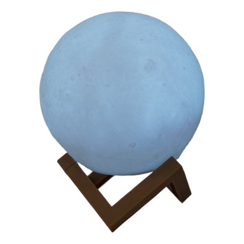Lampa de veghe luna 3D Moon Light, lumina multicolora LED, 7 culori, schimbare culoare prin atingere, alimentare baterii, fara acumulator, stand din plastic inclus, 12 cm, Flippy Lampa de veghe luna 3D Moon Light, lumina multicolora LED, 7 culori, schimbare culoare prin atingere, alimentare baterii, fara acumulator, stand din plastic inclus, 12 cm, Flippy