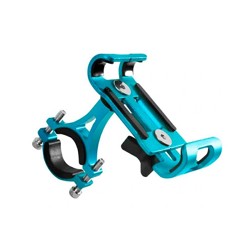 Suport pentru telefon cu montare pe ghidon bicicleta, rotatie 360 de grade, Albastru, BBL2867