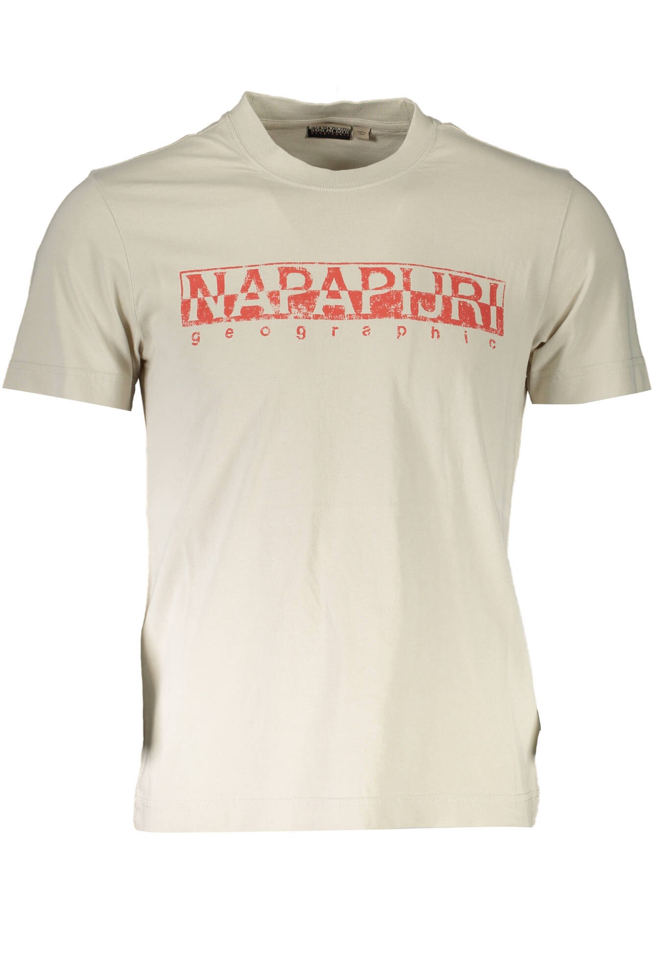 Tricou Barbati, NAPAPIJRI, 9101269, Logo, Bej, Bej, 2XL