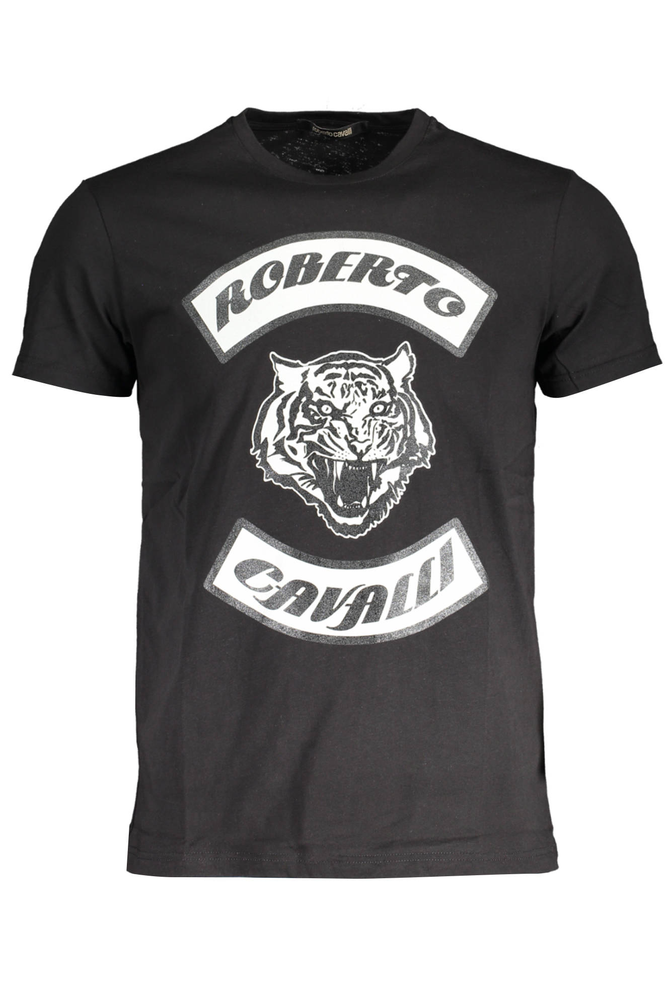 Tricou Barbati, ROBERTO CAVALLI, 9101554, Logo, Negru, 2XL INTL