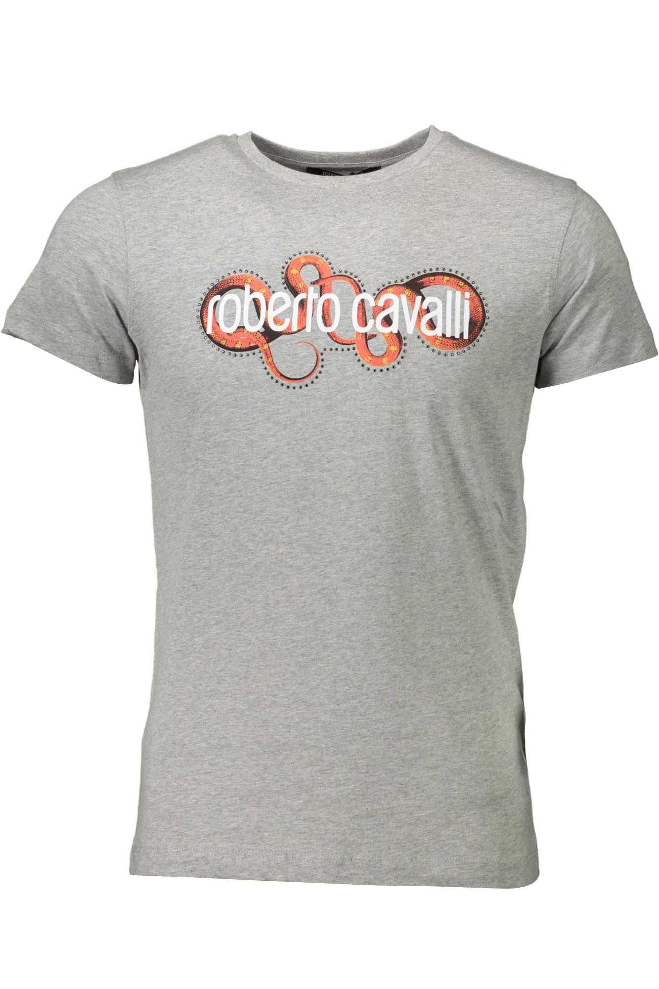 Tricou Barbati, ROBERTO CAVALLI, 9101707, Logo, Gri, L INTL