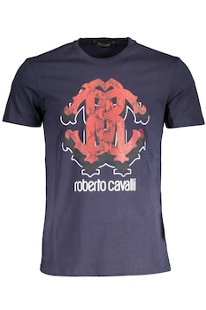 Roberto Cavalli - Férfi póló, 9101521, logó, kék, L INTL, Kék