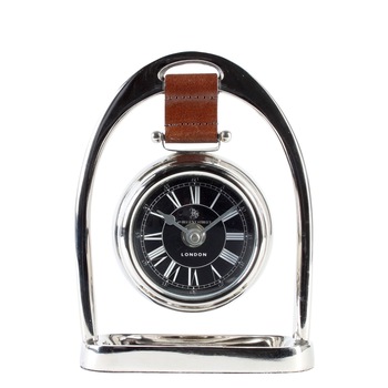 Ceas pentru birou Baxter M, aluminiu, sticla, metal, piele, 18x5xh24.5 cm Eichholtz Ceas pentru birou Baxter M, aluminiu, sticla, metal, piele, 18x5xh24.5 cm Eichholtz