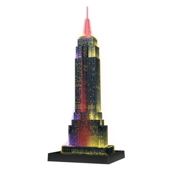 Puzzle 3D Ravensburger - Empire State Building - Lumineaza Noaptea, 216 piese (12566) Puzzle 3D Ravensburger - Empire State Building - Lumineaza Noaptea, 216 piese (12566)