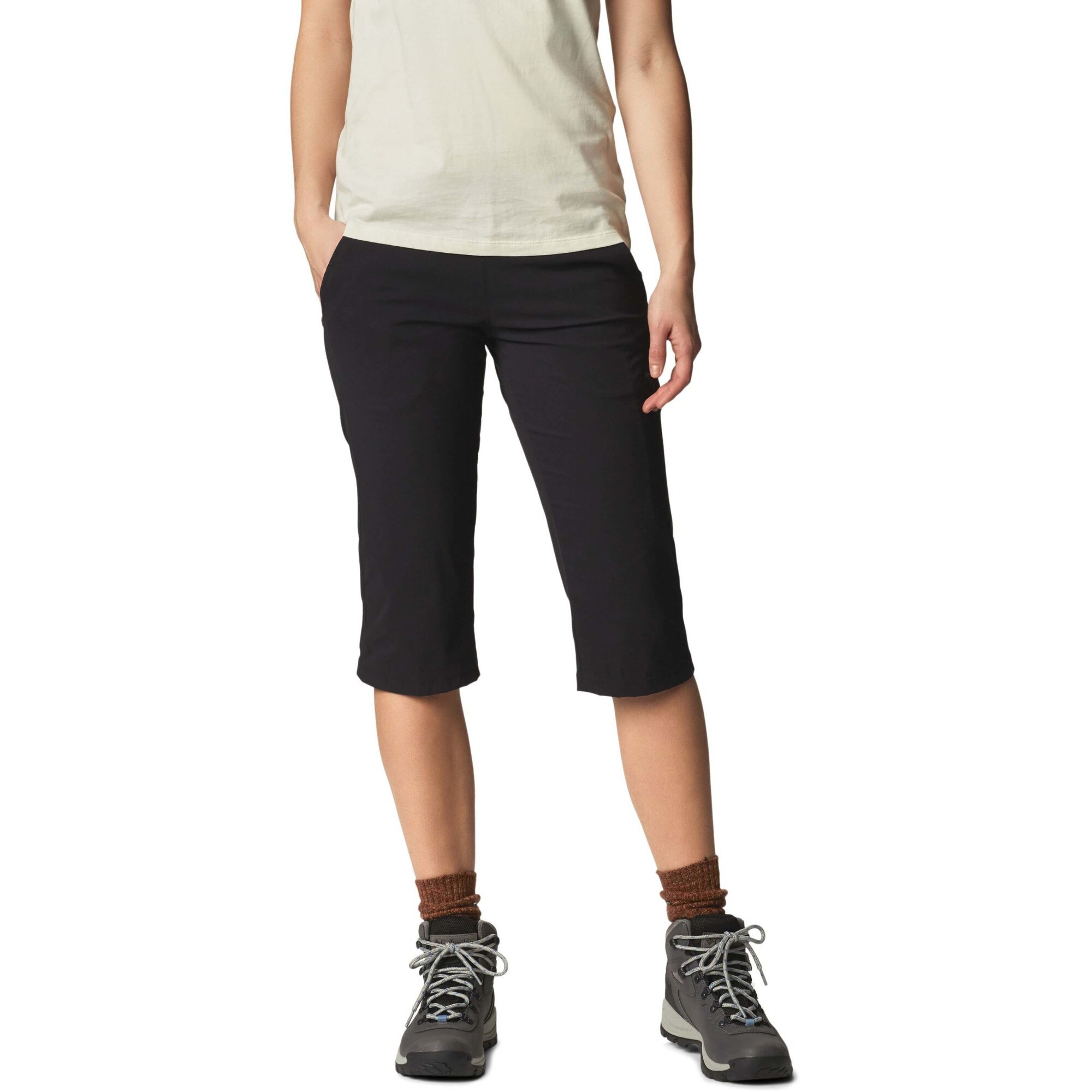 Pantaloni sport dama, Mountain Hardwear Dynama Capri, Negru