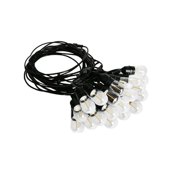 Ghirlanda luminoasa impermeabila pentru exterior curte sau gradina, cu 20 bulbi E27, lungime 10m, 220V, alb cald Ghirlanda luminoasa impermeabila pentru exterior curte sau gradina, cu 20 bulbi E27, lungime 10m, 220V, alb cald
