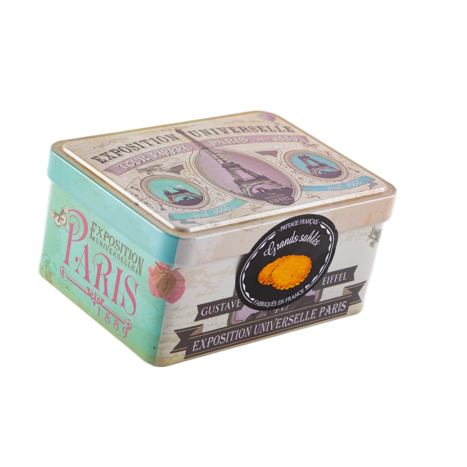 Cutie cu biscuiti Sables cu unt, Exposition Universelle Paris Mai 1889, 130 g