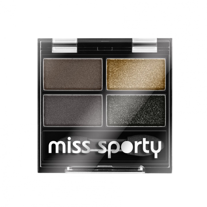 Fard de pleoape Miss Sporty Studio Color Quattro 414 100% Smokey Eye, 5 g