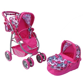 Carucior pentru papusi Moni Sweet Heart Pink Carucior pentru papusi Moni Sweet Heart Pink