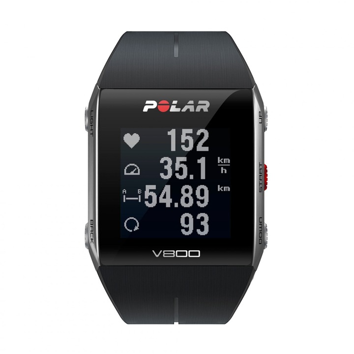 Ceas smartwatch Polar V800, HR, Black