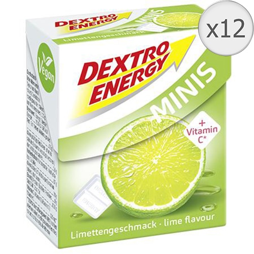 Tablete dextroza Minis Lime 50g Dextro Energy, 12 bucati