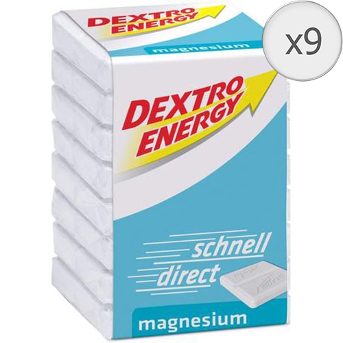 Tablete dextroza Cuburi Magneziu 46g Dextro Energy, 9 bucati