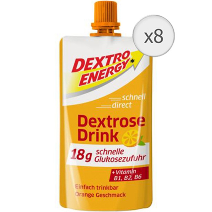 Bautura cu dextroza aroma Portocala si vitamine B1, B2, B6, 50ml Dextro Energy, 8 bucati