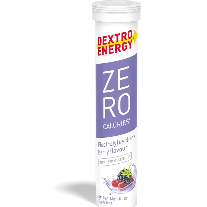 Bautura cu electroliti 0 calorii tablete Fructe de padure 80g Dextro Energy, 1 bucata