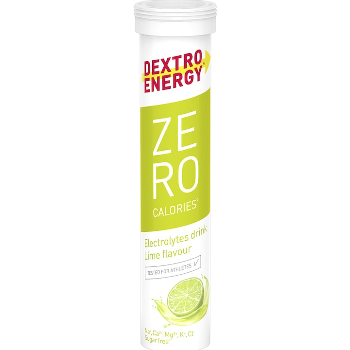 Bautura cu electroliti 0 calorii tablete Lime 80g Dextro Energy, 1 bucata