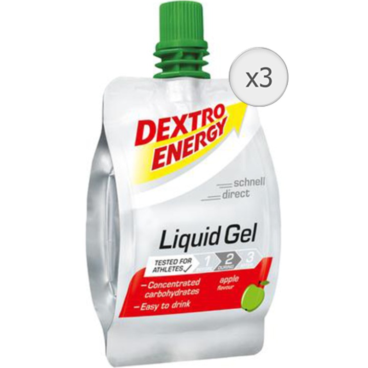 Gel lichid energizant aroma Mar 60ml Dextro Energy, 3 bucati