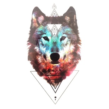 Tatuaj temporar 21 x 10 cm, Nevermore® Wolf WS007 Tatuaj temporar 21 x 10 cm, Nevermore® Wolf WS007