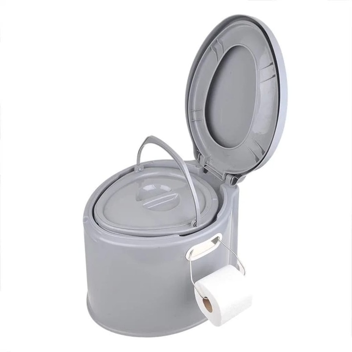 Toaleta portabila ProPlus, Plastic, 7 l, Gri