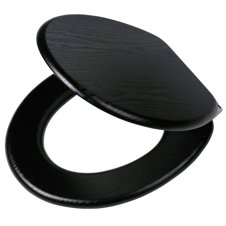 Tiger Blackwash fekete MDF finoman záródó WC-ülőke 418328