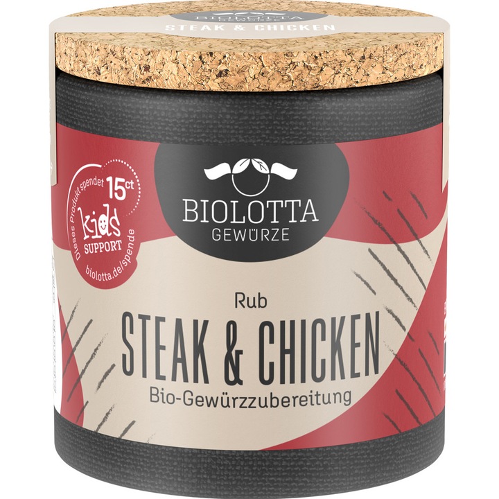 Mix de condimente pentru steak si pui bio, 50g, BioLotta