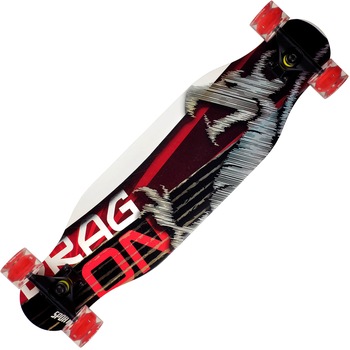 Longboard Action One, roti luminoase, ABEC-7, PU, Aluminiu, 100 kg, 80 x 20 cm, rosu, Dragon Longboard Action One, roti luminoase, ABEC-7, PU, Aluminiu, 100 kg, 80 x 20 cm, rosu, Dragon