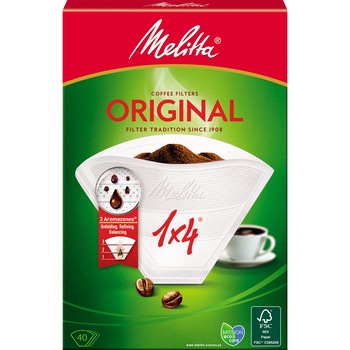 Hartie filtru cafea Melitta, nr. 4, 40 buc Hartie filtru cafea Melitta, nr. 4, 40 buc