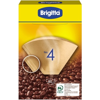 Hartie filtru cafea Brigitta, nr. 4, 80 buc Hartie filtru cafea Brigitta, nr. 4, 80 buc