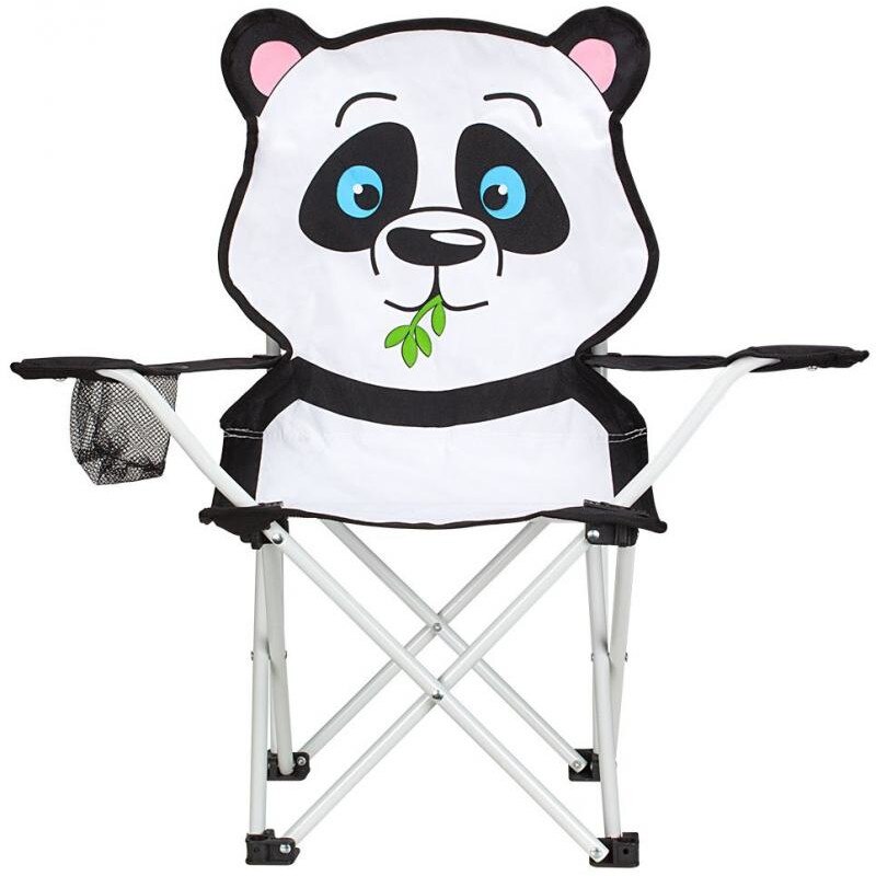 Scaun camping Abbey rabatabil Junior, Animal Comic, alb/negru, uni